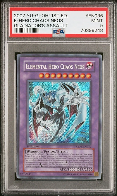 2007 Yu-gi-oh! Glas-gladiator's Assault En036 Elemental Hero Chaos Neos 1st Edition PSA 9