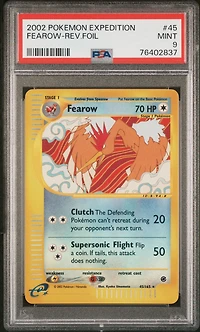 2002 Pokemon Expedition 45 Fearow-reverse Foil PSA 9