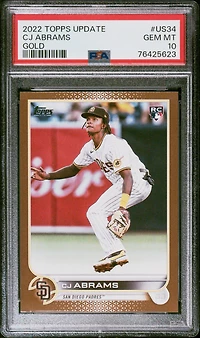 2022 Topps Update Us34 Cj Abrams Gold PSA 10