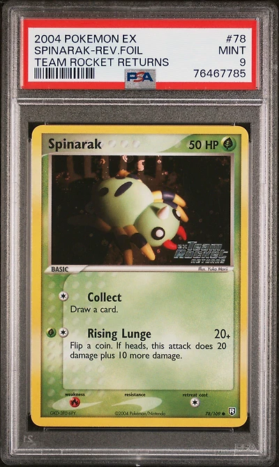2004 Pokemon Ex Team Rocket Returns 78 Spinarak PSA 9