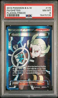 2013 Pokemon Black & White Plasma Freeze 115 Full Art/ghetsis PSA 8