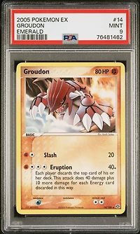 2005 Pokemon Ex Emerald 14 Groudon PSA 9
