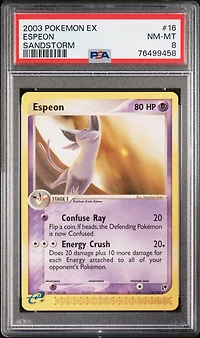 2003 Pokemon Ex Sandstorm 16 Espeon PSA 8