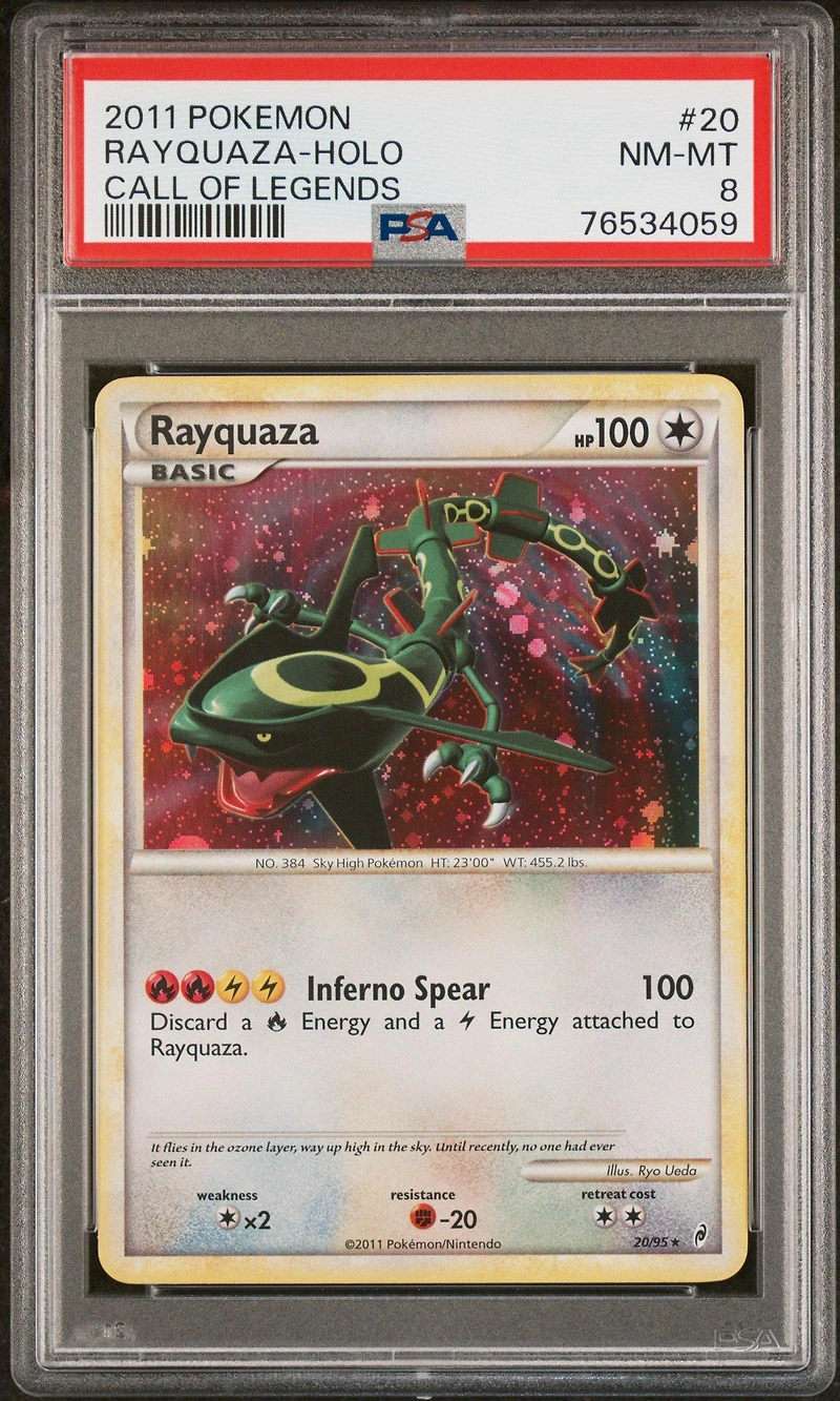 2011 Pokemon Call Of Legends 20 Rayquaza PSA 8