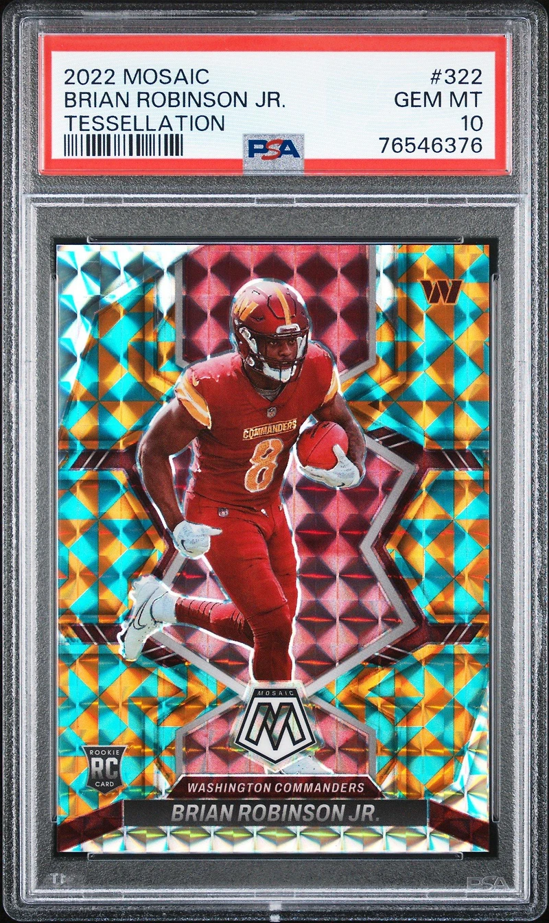 2022 Panini Mosaic 322 Brian Robinson Jr. Tessellation PSA 10