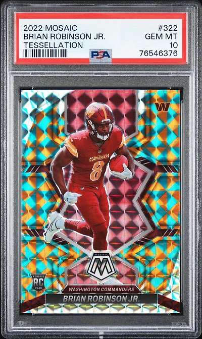 2022 Panini Mosaic 322 Brian Robinson Jr. Tessellation PSA 10