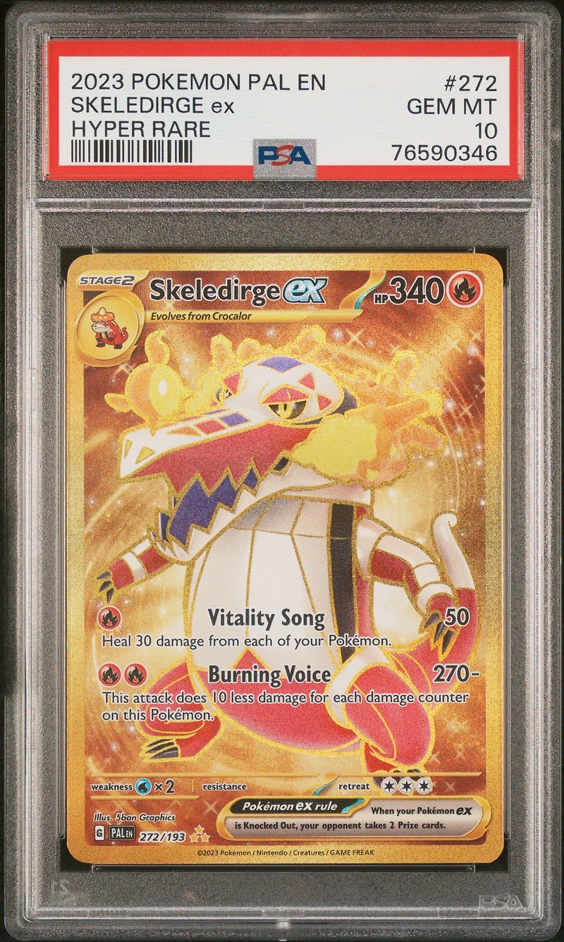 2023 Pokemon Pal En-paldea Evolved 272 Skeledirge Ex Hyper Rare PSA