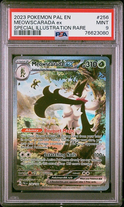 2023 Pokemon Pal En-paldea Evolved 256 Meowscarada Ex Special Illustration Rare PSA