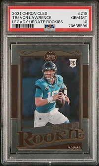 2021 Panini Chronicles Legacy Update Rookies 215 Trevor Lawrence PSA 10