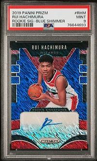 2019 Panini Prizm Rookie Signatures Rhm Rui Hachimura PSA 9