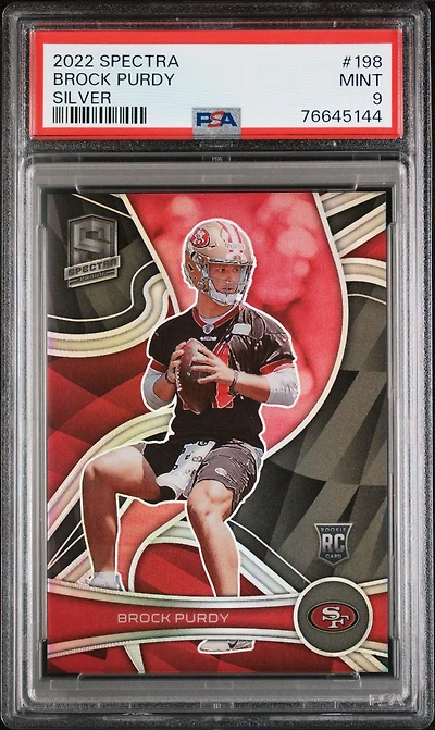 2022 Panini Spectra 198 Brock Purdy Silver PSA 9
