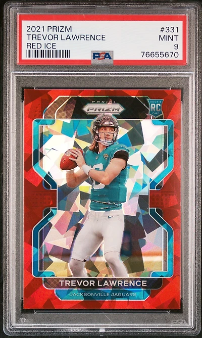 2021 Panini Prizm 331 Trevor Lawrence Red Ice PSA 9