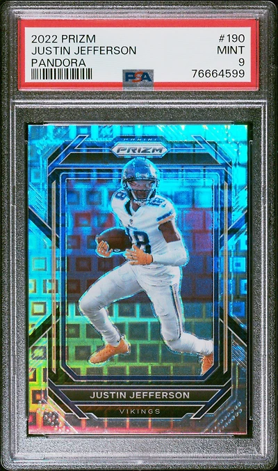 2022 Panini Prizm 190 Justin Jefferson Pandora PSA 9