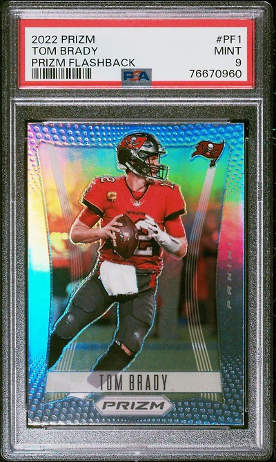 2022 Panini Prizm Prizm Flashback Pf1 Tom Brady PSA 9