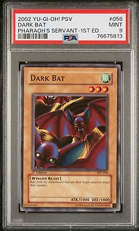 2002 Yu-gi-oh! Psv-pharaoh's Servant 058 Dark Bat 1st Edition PSA 9