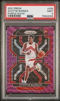 2021 Panini Prizm 320 Scottie Barnes Purple Wave PSA 9