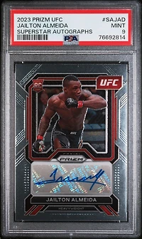 2023 Panini Prizm Ufc Superstar Autographs Sajad Jailton Almeida PSA 9