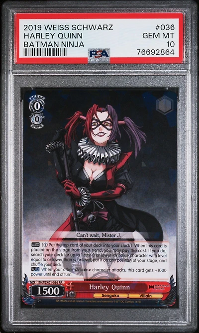 2019 Weiss Schwarz Batman Ninja 036 Harley Quinn PSA 10