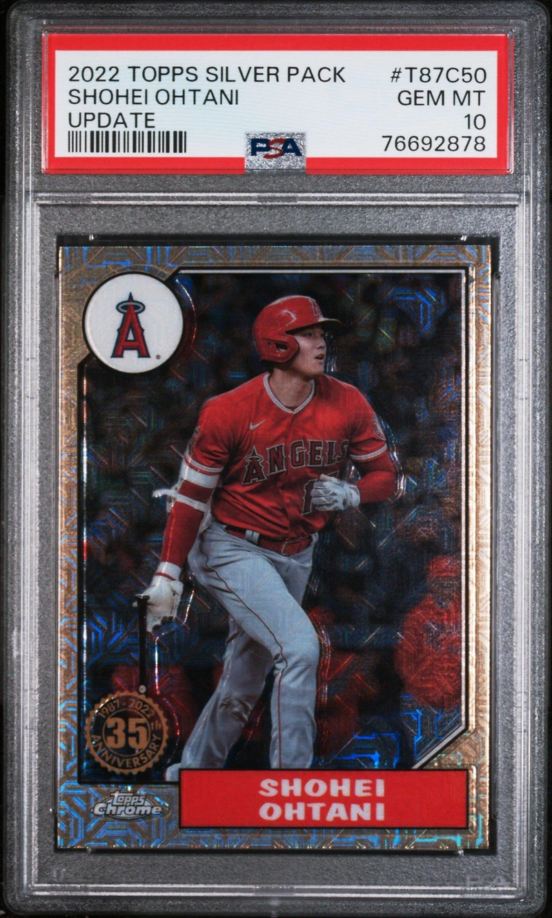 2022 Topps Silver Pack 1987 Chrome Promo T87c50 Shohei Ohtani Update PSA 10