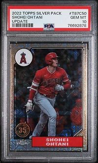 2022 Topps Silver Pack 1987 Chrome Promo T87c50 Shohei Ohtani Update PSA 10