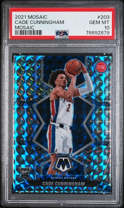 2021 Panini Mosaic 203 Cade Cunningham Mosaic PSA 10