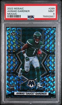 2022 Panini Mosaic 289 Ahmad “sauce” Gardner Mosaic PSA 9