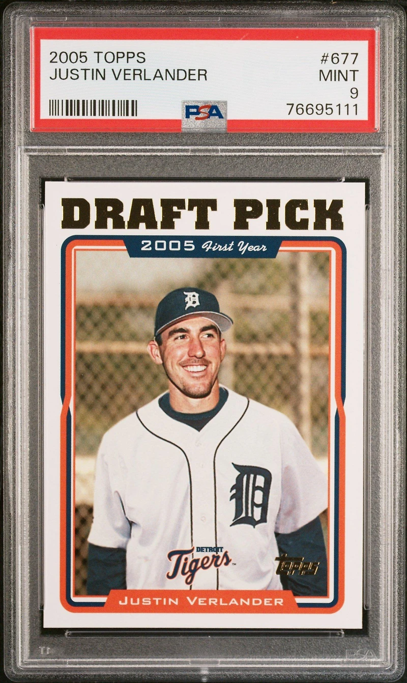 2005 Topps 677 Justin Verlander PSA 9
