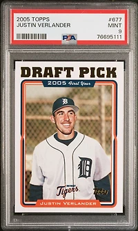 2005 Topps 677 Justin Verlander PSA 9