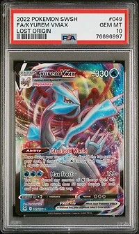 2022 Pokemon Sword & Shield Lost Origin 049 Full Art/kyurem Vmax PSA 10