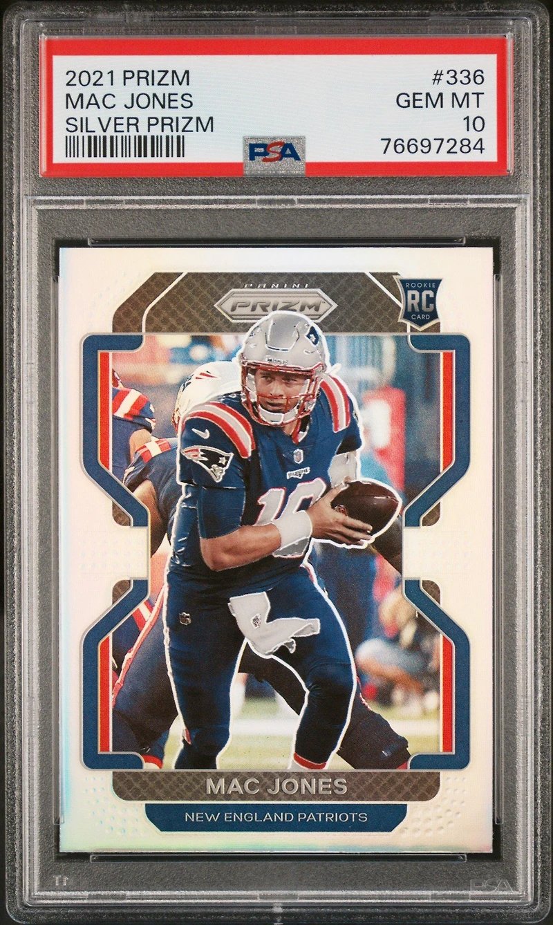 2021 Panini Prizm 336 Mac Jones Silver Prizm PSA 10