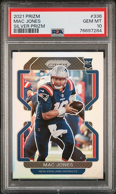2021 Panini Prizm 336 Mac Jones Silver Prizm PSA 10