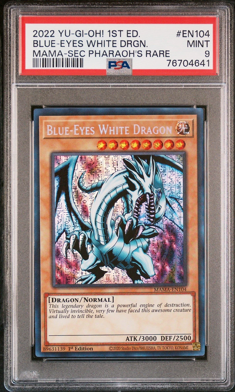 2022 Yu-gi-oh! Magnificent Mavens En104 Blue-eyes White Dragon 1st Edition-secret Pharaoh's Rare PSA 9