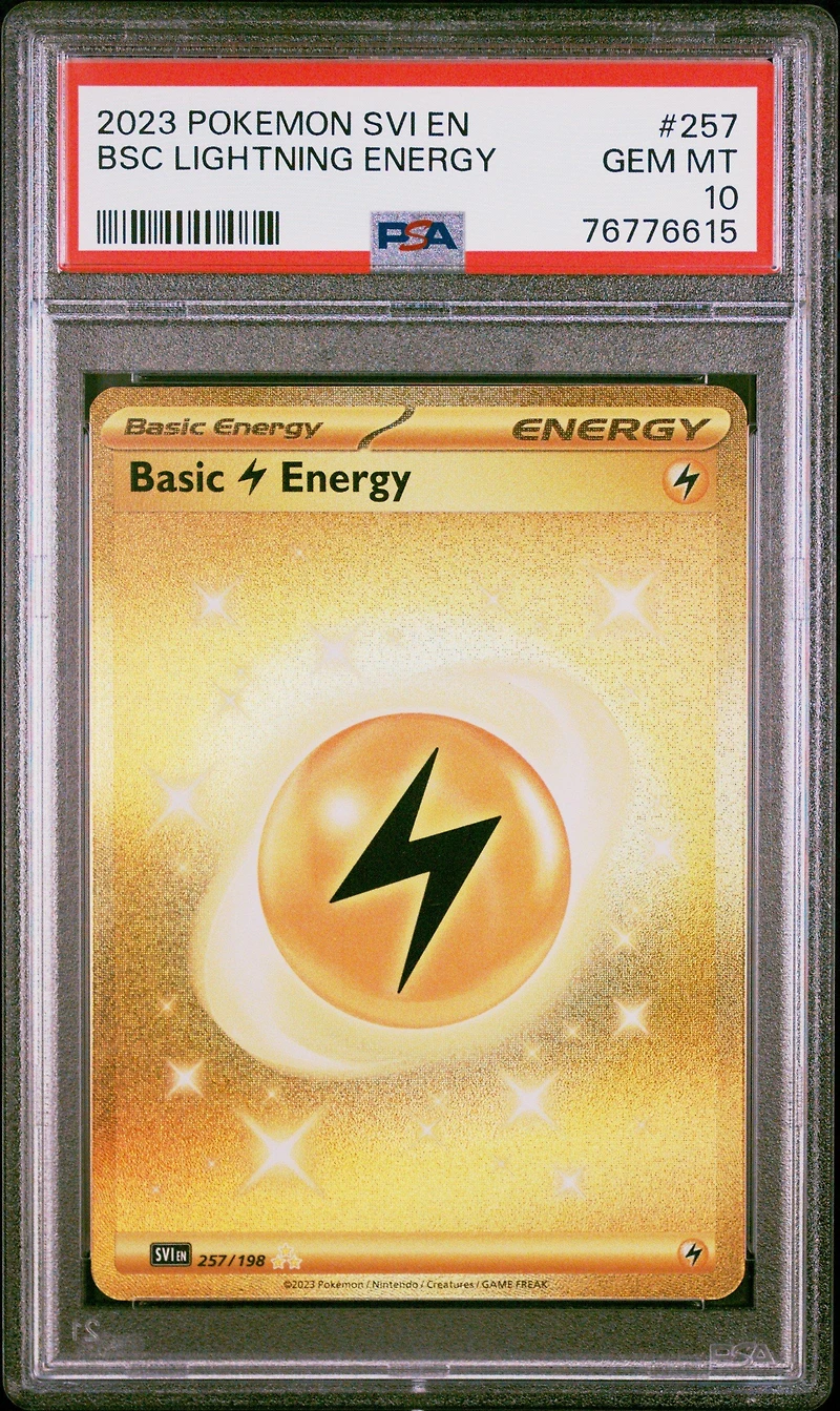 2023 Pokemon Svi En-scarlet & Violet 257 Basic Lightning Energy Hyper Rare PSA