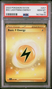 2023 Pokemon Svi En-scarlet & Violet 257 Basic Lightning Energy Hyper Rare PSA