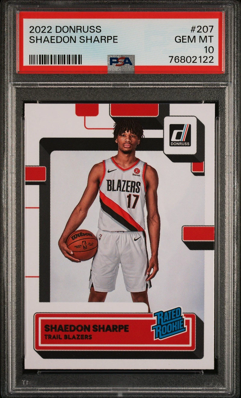 2022 Panini Donruss 207 Shaedon Sharpe PSA 10