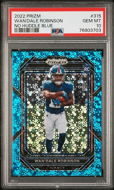 2022 Panini Prizm 315 Wan'dale Robinson No Huddle Blue PSA 10