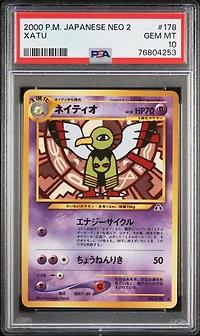 2000 Pokemon Japanese Neo 178 Xatu PSA