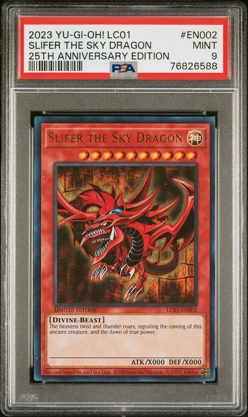 2023 Yu-gi-oh! Lc01-legendary Collection: 25th Anniversary Edition En002 Slifer The Sky Dragon PSA