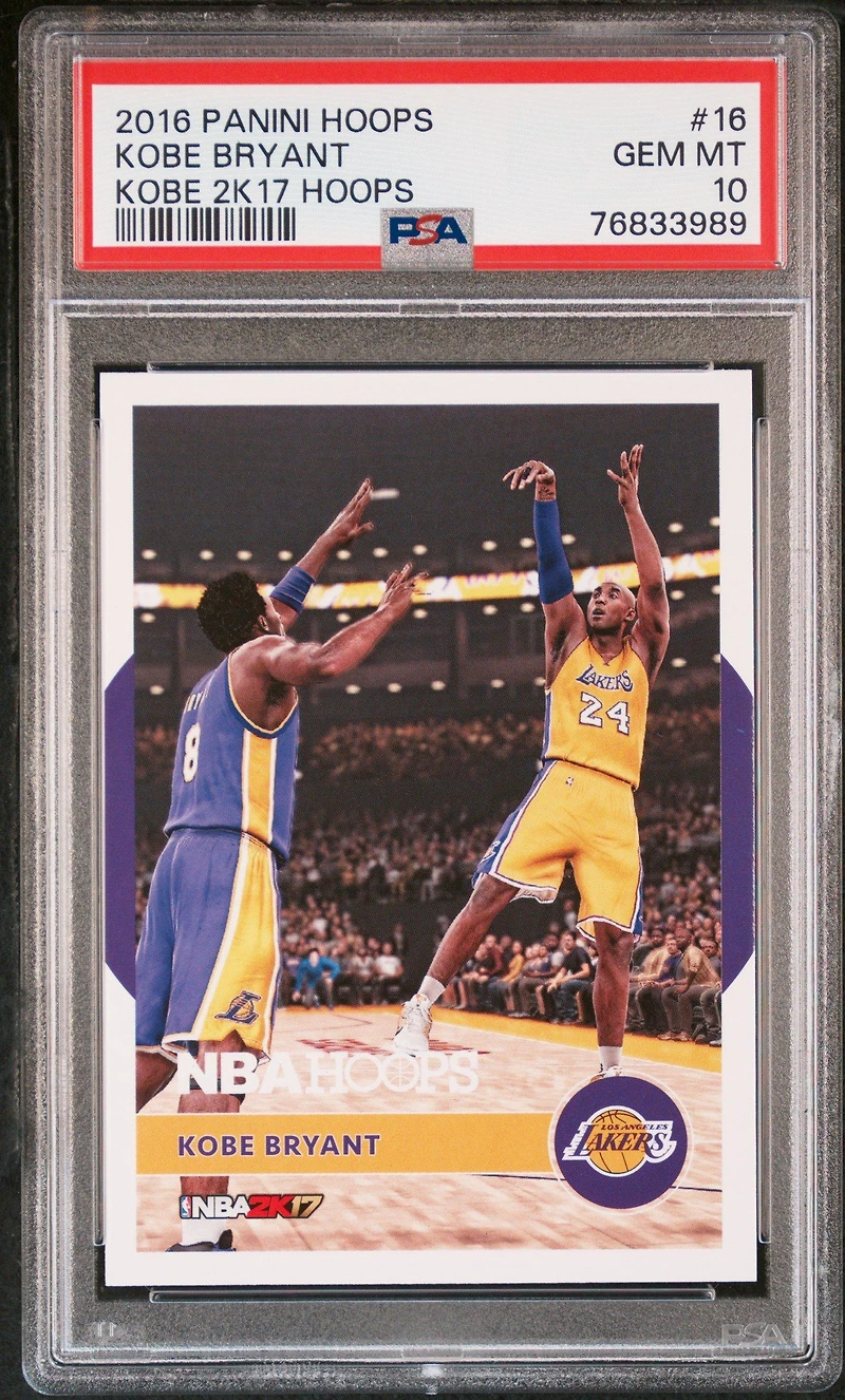 2016 Panini Hoops Kobe 2k17 Hoops 16 Kobe Bryant PSA 10