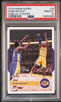 2016 Panini Hoops Kobe 2k17 Hoops 16 Kobe Bryant PSA 10