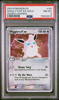 2004 Pokemon Ex Hidden Legends 101 Wigglytuff Ex-holo PSA 8