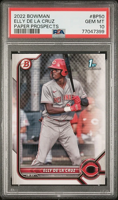 2022 Bowman Paper Prospects Bp50 Elly De La Cruz PSA 10