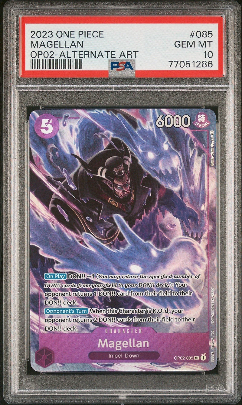 2023 One Piece Paramount War Magellan Alternate Art PSA 10
