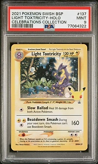 2021 Pokemon Swsh Black Star Promo 137 Light Toxtricity PSA 9