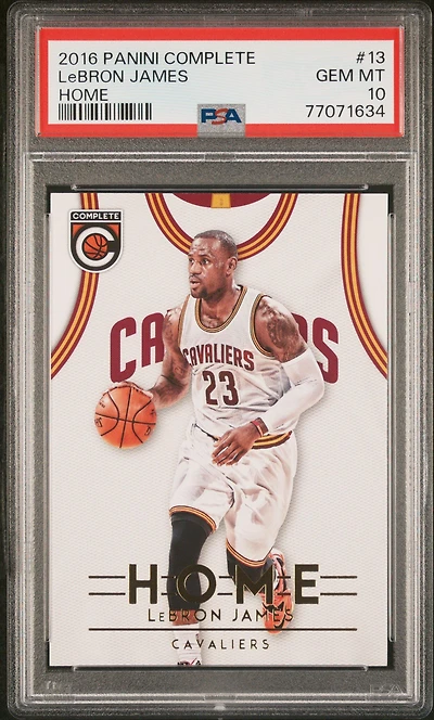 2016 Panini Complete Home 13 Lebron James PSA 10