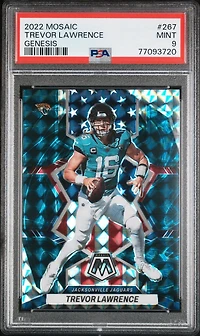 2022 Panini Mosaic 267 Trevor Lawrence Genesis PSA 9