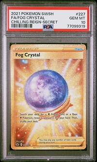 2021 Pokemon Sword & Shield Chilling Reign 227 Fa/fog Crystal PSA 10