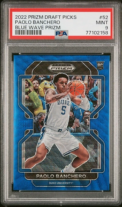 2022-23 Panini Prizm Draft Picks 52 Paolo Banchero PSA 9