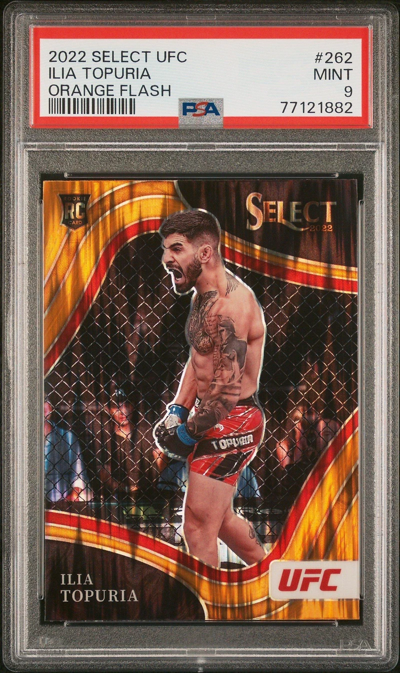 2022 Panini Select Ufc 262 Ilia Topuria Orange Flash PSA 9