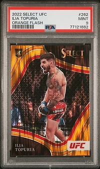 2022 Panini Select Ufc 262 Ilia Topuria Orange Flash PSA 9